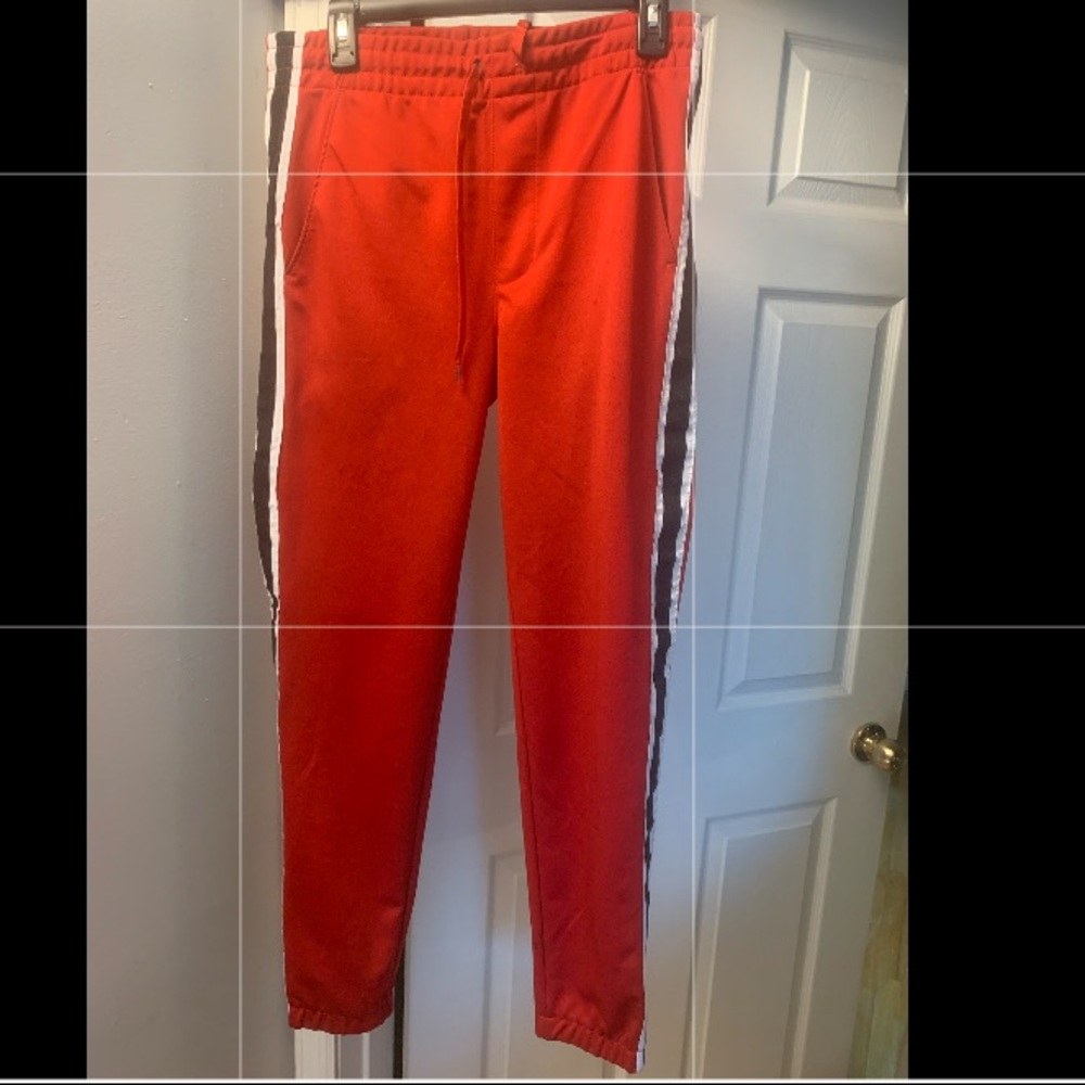 PacSun Track Pants with Stripe Red Small